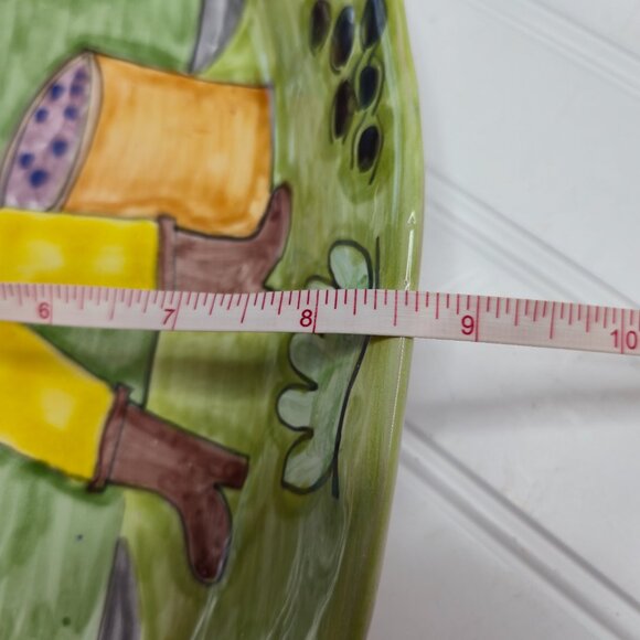 Nino Parrucca Large Platter Or Wall Hanging Art Made In Italy Signed 98A 8.5x13" - Picture 7 of 8